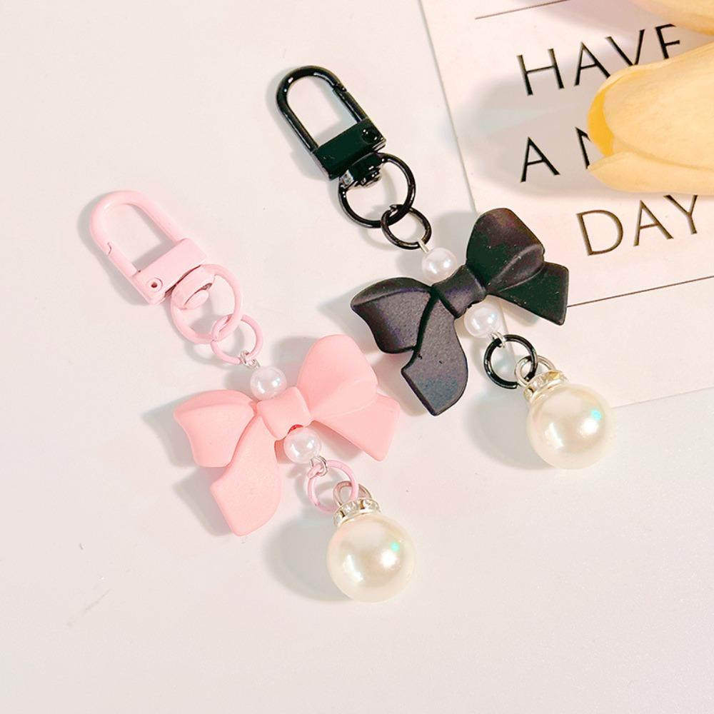 Candy Color Candy Color Bow Knot Pendant Pendant Imitation Bow Keychain Bow Knot Keyring  Keychain