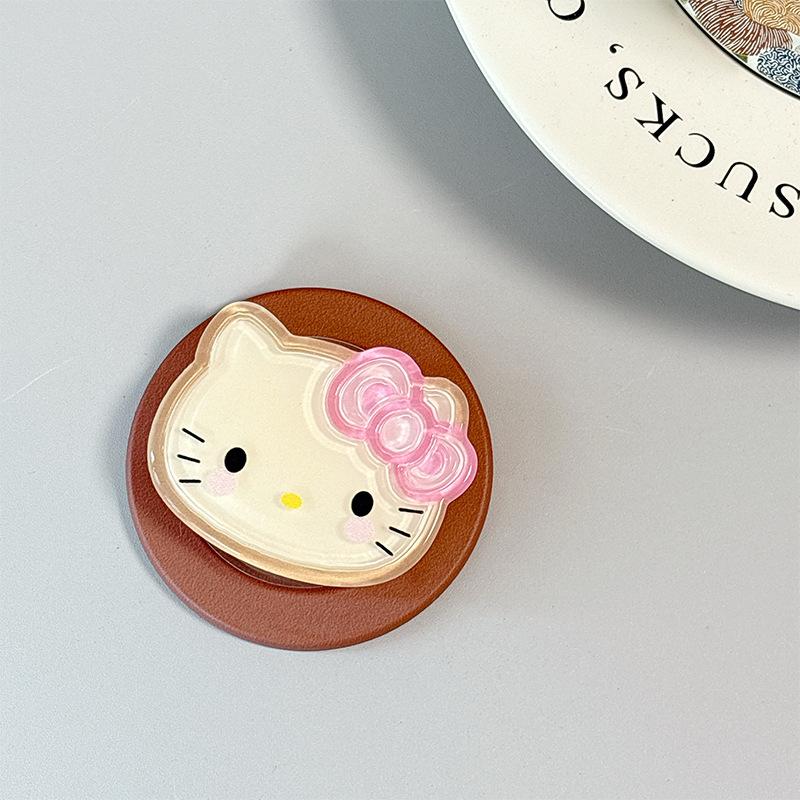 Cute Cartoon Small Fresh Kt Cat Mobile Phone Airbag Bracket Magnetic Desktop Paste Girl Cream Wind Ring
