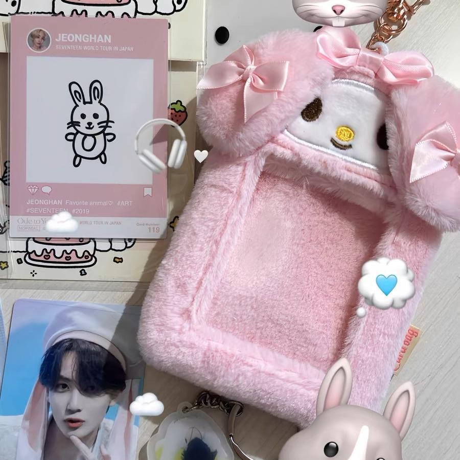 Cinnamoroll & My Melody Plush Card Holder - Ideal for Campus Meal, Bus Pass, ID, or Photos