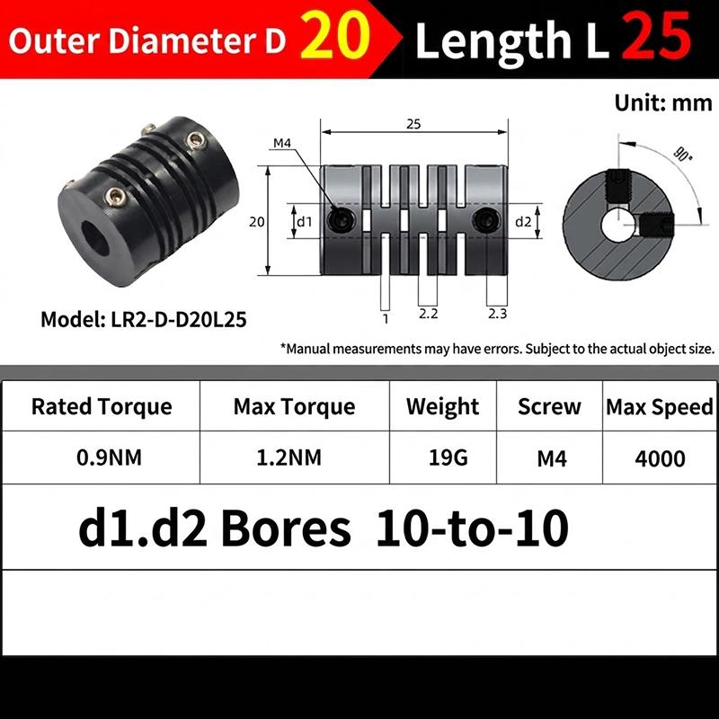 Elastic Plastic Concentric Coupling Maintenance Free Parallel Connecting Coupler for Textile Machinery Encoder