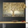 Gold Tree of Life Oil Painting Poster and Prints On Canvas Abstract Art Pictures Modern Wall Art For Home Living Room Decoration