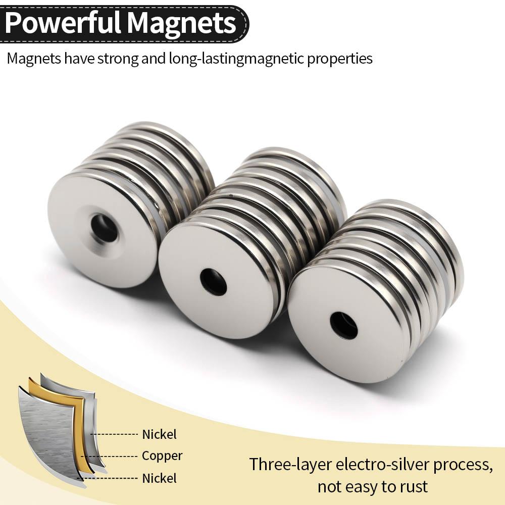 25x3-5mm Super Strong Neodymium Magnet N35 NdfeB Permanent Magnetic imanes Round With Holes Powerful Magnets Refrigerator Magnet