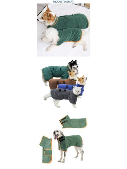 Quick-Dry Pet Bathrobe: Breathable, Absorbent Full-Body Wrap for All Seasons