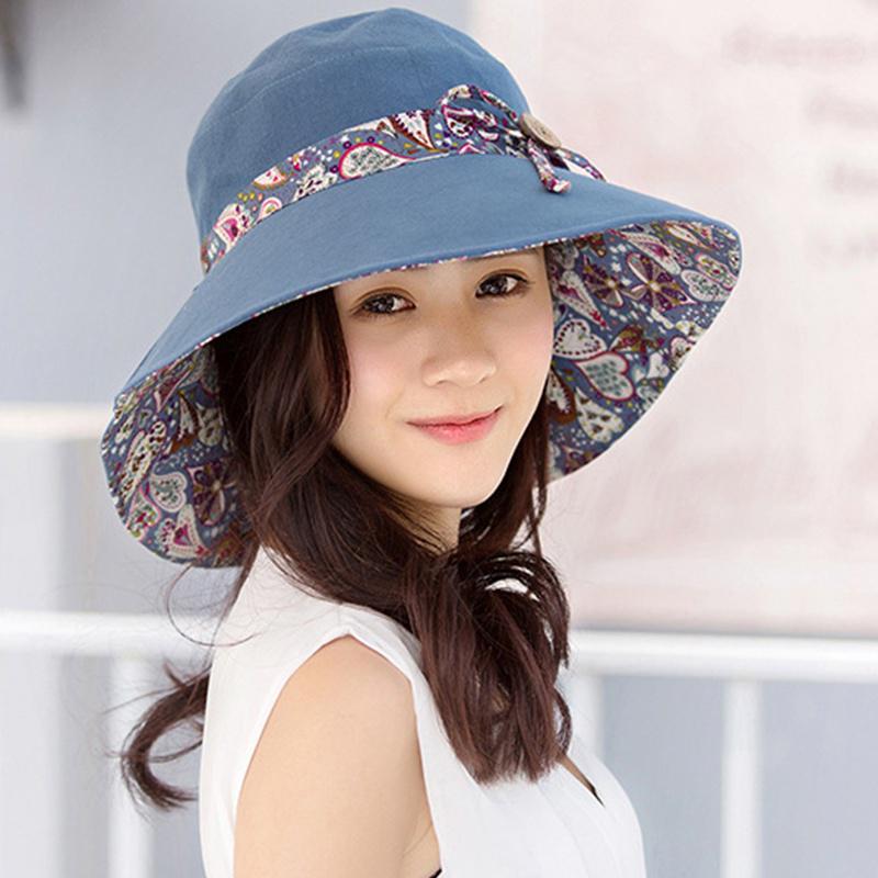 Buy Women's Wide Brim Hat Sun Bowknot 