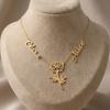 EMANCO Personalized Custom Multiple Name Necklace Stainless Steel Botanical Flower Necklaces Mother's Day Jewelry Gift