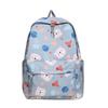 Cute Bear Cartoon Rocket Star Cloud Crown Print Student Backpack For School