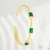 European and American Fashion Minimalist Style Zircon Open Bracelet for Women, Niche, Exquisite and Versatile