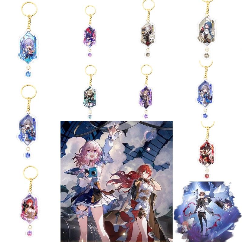 Auffälliger Honkaistarrail Eisen Anhänger Schlüsselanhänger Mehrere Farboptionen verfügbar