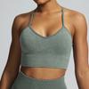 Sand Washed Quick Drying Beautiful Back Yoga Bra, Outdoor Fitness Suit, Shockproof Outer Wear, Running Tight Fitting Sports Bra For Women