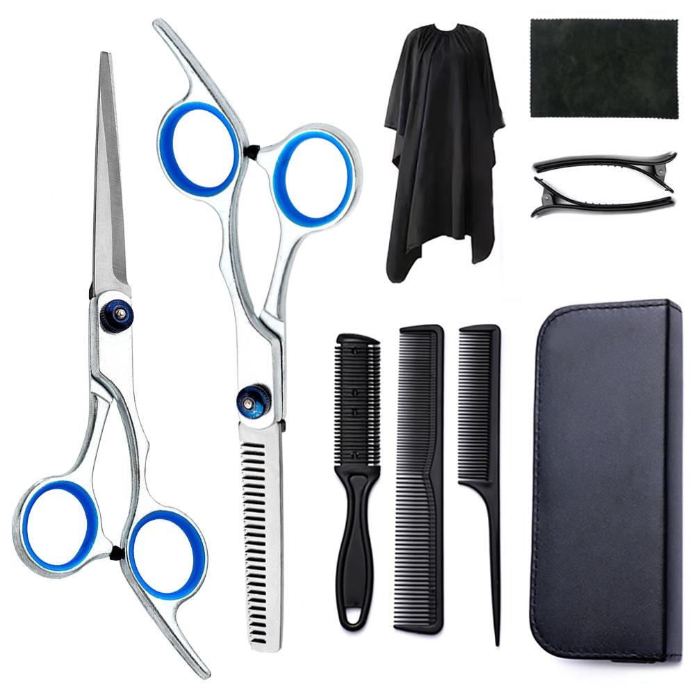 Hairdressing Scissors Set: Colored Straight-Tooth & Thinning Bangs Scissors for Professional Stylists
