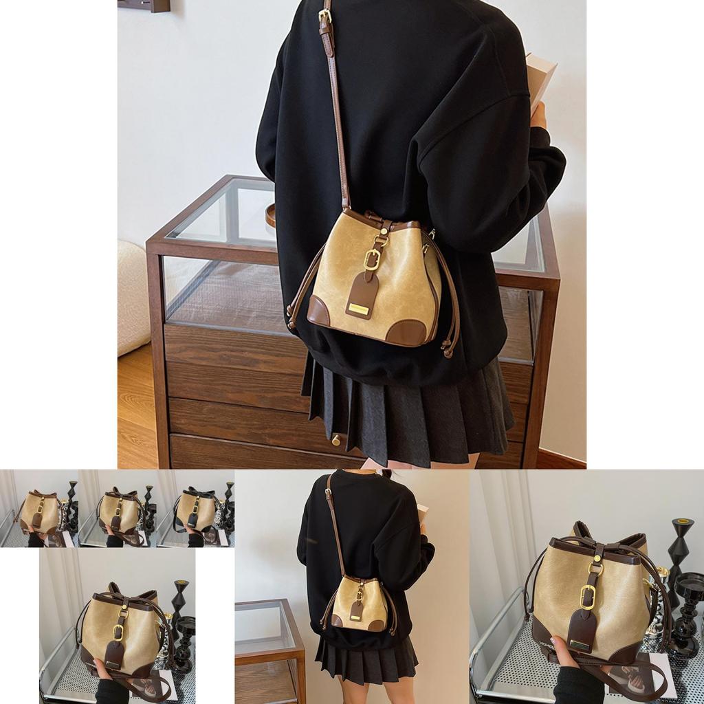 Stylish Korean Fashion Casual Women's Bucket Bag Trendy Fall Collection In Black And Brown