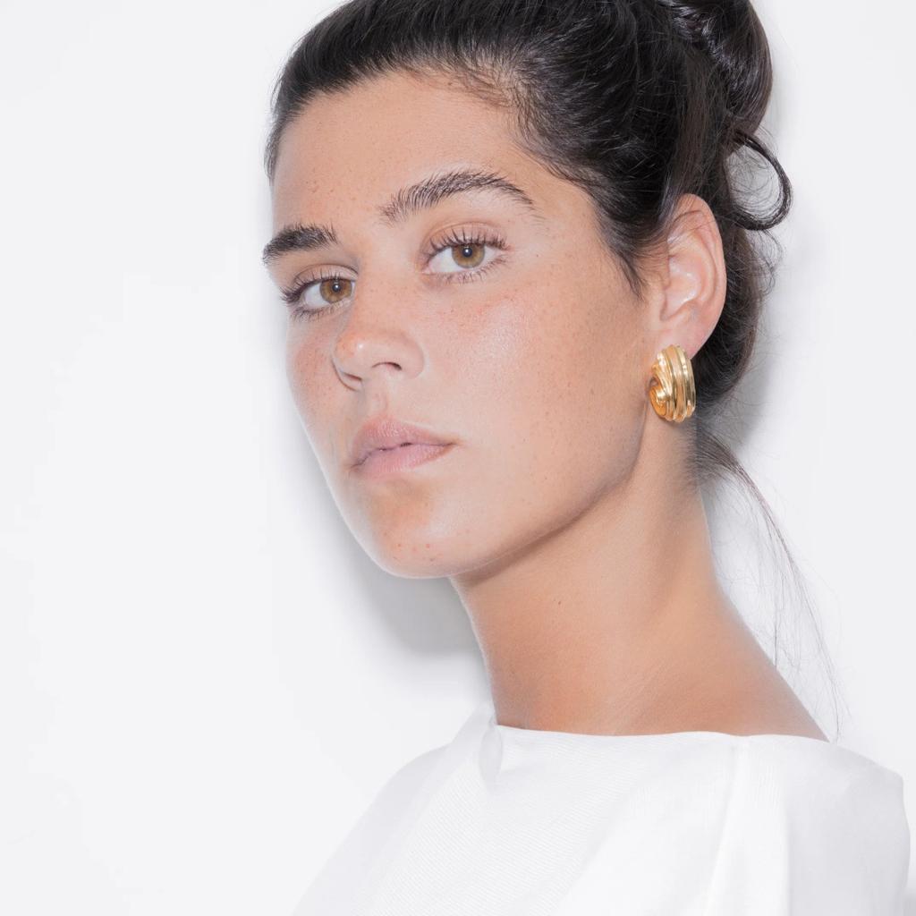 Spiral Conch Premium Metal Wind S925 Silver Needle Earrings Personality Simple Temperament Design Earrings