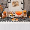Halloween Centerpiece Runner Table Runner, 70 X 15 Inch Black Lace Spider Web Dark Spooky Gothic Pumpkin Dinner Decoration for Kitchen Decor,