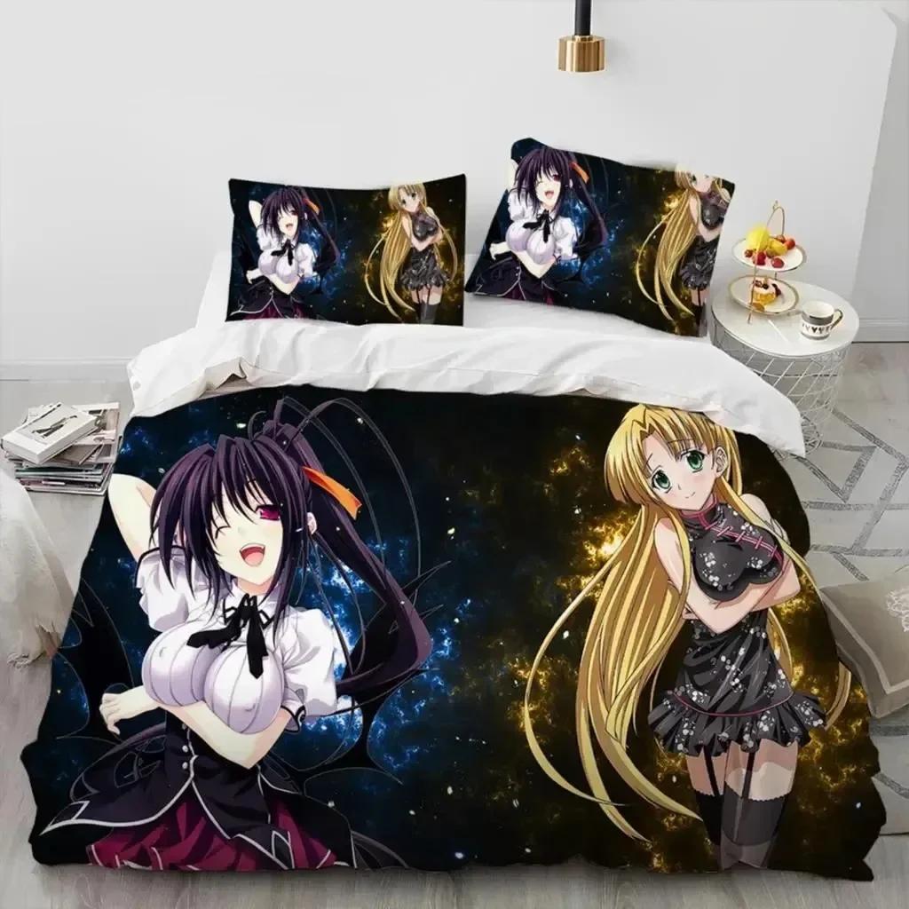 3D Print Anime High School Dxd Sexy Rias Comfortable Duvet Cover Pillowcase Bedding Set Children Bedroom Decoration Home Textile