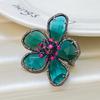 Fashion Luxury Crystal Flower Brooches for Women Corsage Lapel Pins Elegant Wedding Party Jewelry Accessories