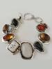 1Pc  Bohemian  Vintage Bracelets Women Fashion Golden Metal Hollow Link Charm Resin  Statement Bracelets