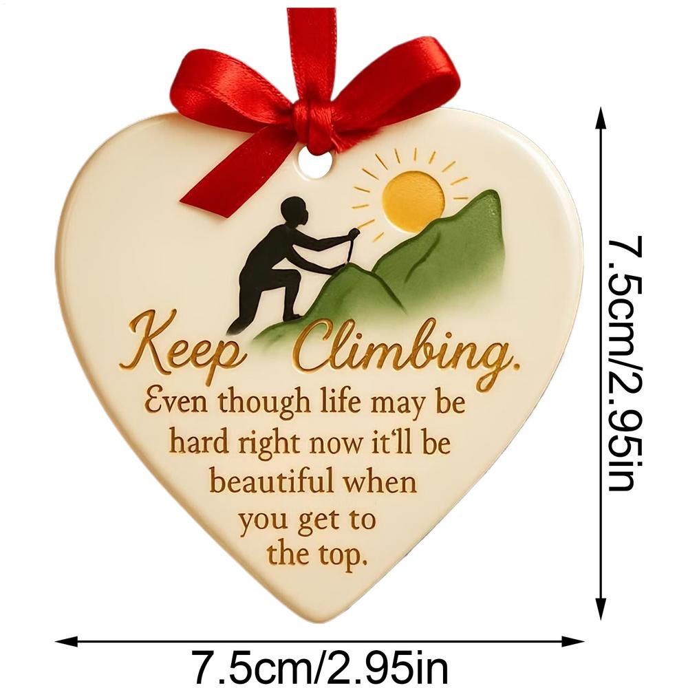 Christmas Heart Ornaments Ceramic Pendants Friendship Heart Shape Ornament For Best Friends Women Men Teacher Family Door Handle
