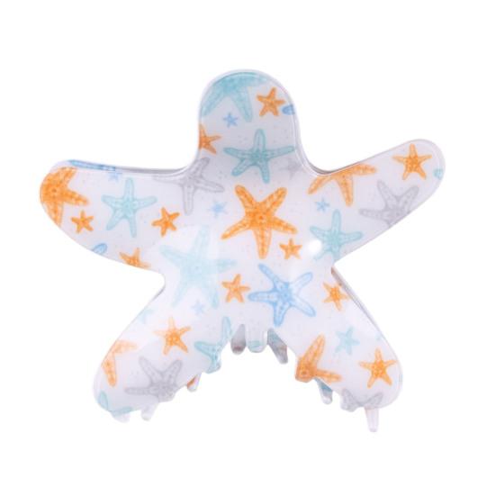 

Hair Claw Cartoon Starfish Design Back Head Hair Clip Anti-slip Teeth Strong Grip Shark D