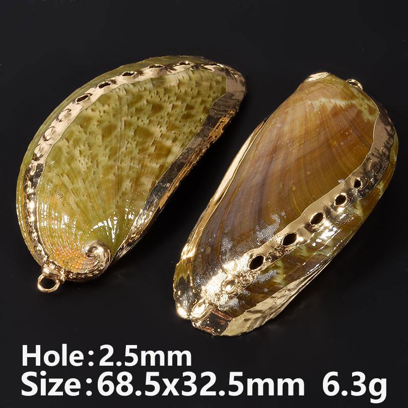 2pcs Ocean Shell Conch Pendant Charms For Jewelry Making Supplies Copper Beach Accessories DIY Earrings Necklace Keychain Charm