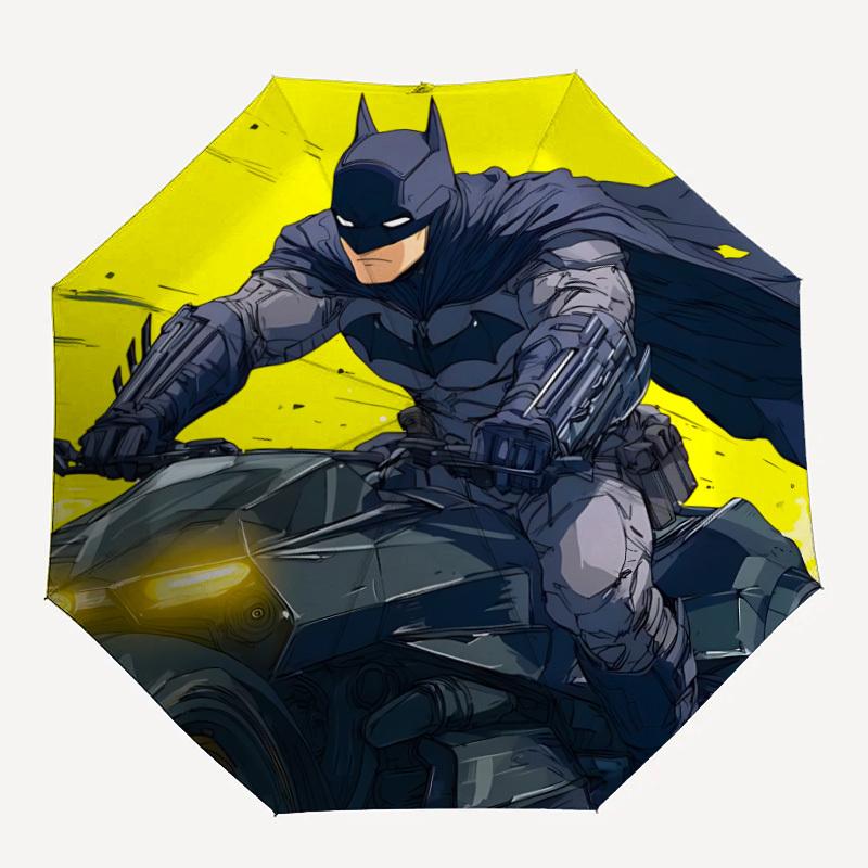 

1pc Batman Motorcycle Automatic Folding Umbrella - Compact 8-Rib Design,Festive Gift for Friends & Family, Compact Umbrella 21161