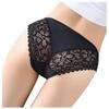 Ladies Sexy Color Low Waist Transparent Hollow Lace Stitching Sexy Panties