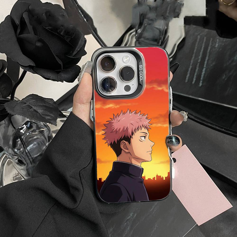 Jujut-su I-Ichiji S-Kaisen Handyhülle Für IPhone 16 17 15 14 12 13 Pro Max Schwarze Farbe Stoßfeste Hülle