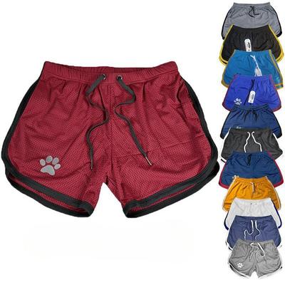 Sommer Herren Shorts Muscle Fitness Casual Mesh Dreiviertelhose Lauftraining Strand Schnelltrocknend Atmungsaktiv Shorts Bottoms