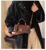 Glossy Women's Shoulder Bag with Vintage Key Pendant - 2025 Autumn/Winter Collection