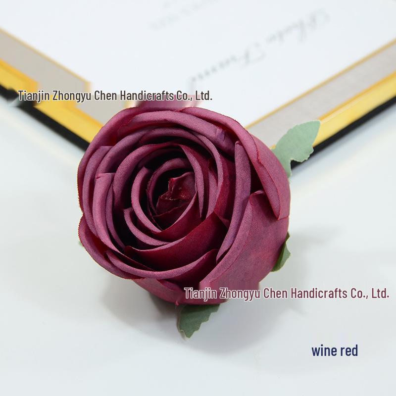 Imperial Concubine Artificial Rose Bud for Wedding Decor and Flower Arrangements вино красного