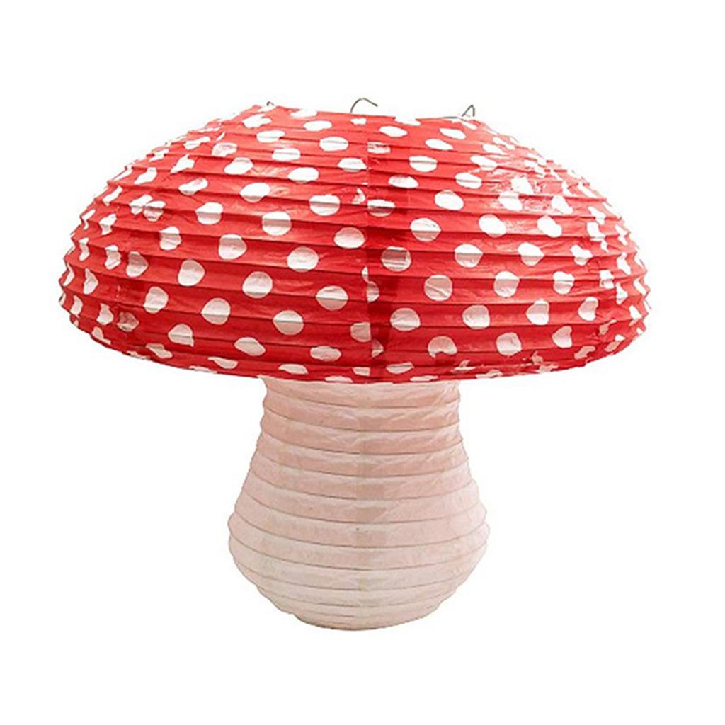 Papier Lampenschirm Papier Licht Dekoration Laternen Papierlaternen Pilzform Baumschmuck Gartendekoration 2 Größen zur Auswahl