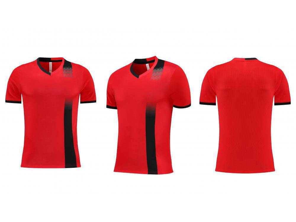 Custom Quick-Dry Polyester Football Jersey Short Sleeve Team Kit with Logo