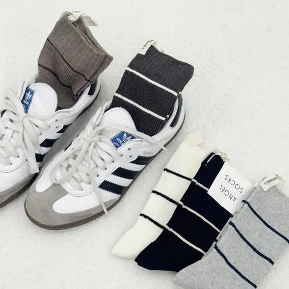 Angel Socks 1321 Stripe Tab Cotton Women s Fashion Striped Autumn Socks