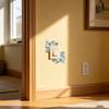 Flower Light Switch Sticker Removable Floral Wall Decal Self-Adhesive Socket Decor for Living Room Bedroom Kitchen