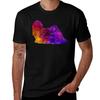 Lhasa Apso In Watercolor Tshirt Basic Solid Color Casual Tee Shirt