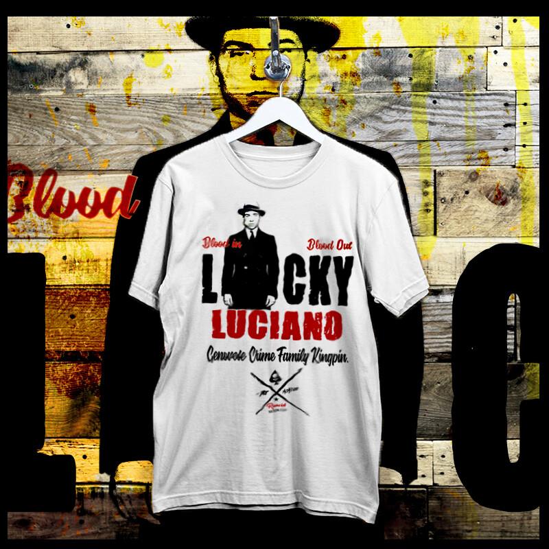 

Lucky Luciano T-Shirt Mob Boss Mobster 5 points gang Gangster Genovese Family 3XL