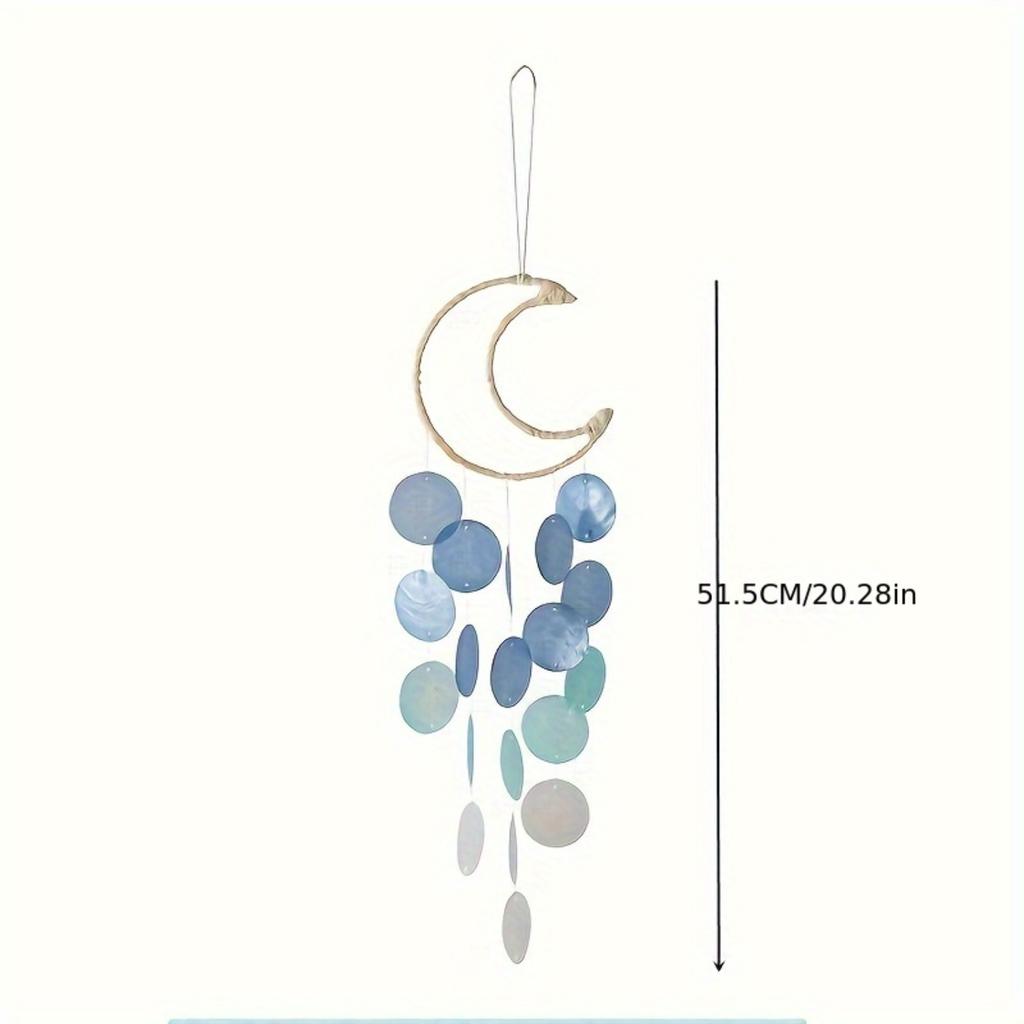 1pc Moon Wind Chime  Pendant Ornament  Maker Window Decoration Pendant Scene Decor Room Decor  Decor Indoor