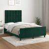 Bed Frame without Mattress Dark Green 120x200 cm Velvet
