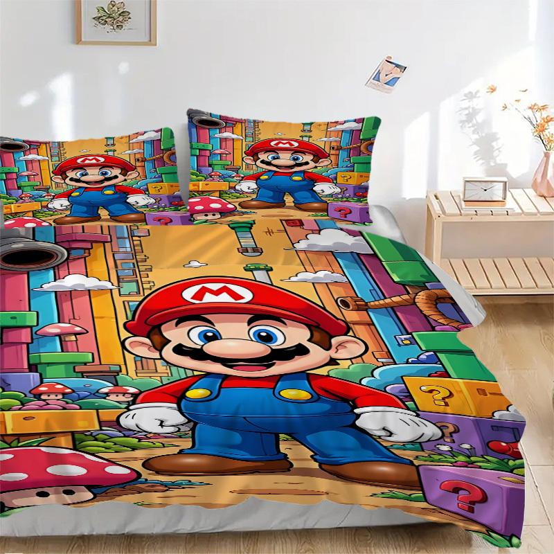 

3pcs Mushroom Bedding Set. Soft and Comfortable with No Core Included (1x Duvet Cover + 2x Pillow Covers) yy251009196 135x200cm