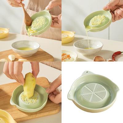 Healthy Ceramic Garlic Crusher Making Pastes Gingers Puree Manual Grater Grinder Safe for Food Preparation In Homes Kitchens
