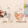 Wooden  Holding A Carrot For Home Decor, Desktop Ornament