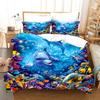 Ocean Dolphin Bedding Set Kids Winter Duvet Cover Sets Kids,twin Full Queen King Bedroom Set  Home Textile Housse De Couette