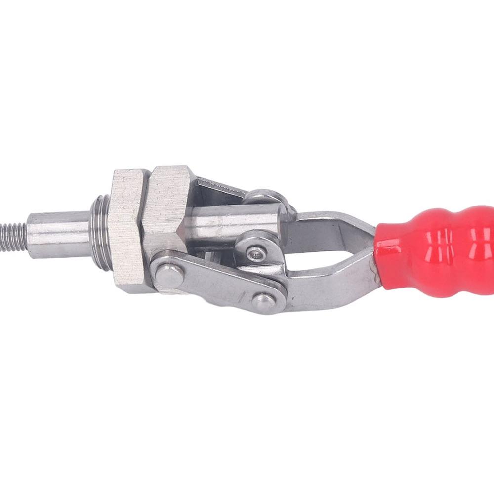 200lbs Schub-Zug-Kniehebelspanner 20mm Hub 90kg Haltekraft Kolbenhub Kniehebelspanner GH-36202 Kniehebel-Halteklammer Werkzeug