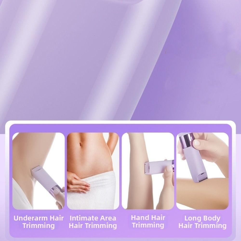 USB Rechargeable Women Shaver Double Head Epilator Shower Safe Hair Remover  For Underarm Face Leg