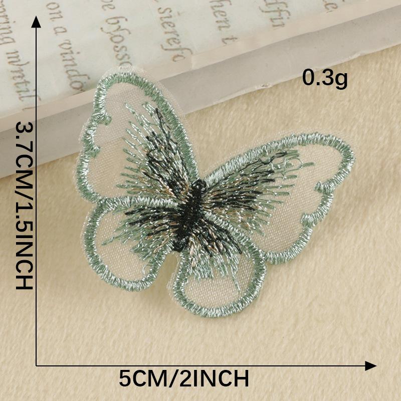 Computer Embroidery Badge Cloth Label Butterfly Transparent Jewelry Accessories Clothing Accessories Chapter Boy Handmade Diy Embroidery Cloth Sticker