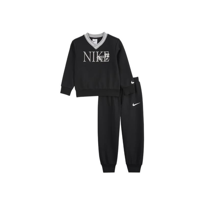 

Nike Casual Sports Suit Skin-Friendly Stylish Versatile Warm Comfortable Kids suits Gray Black II3714-045 M