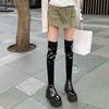 Fashion Versatile Temperament Skinny Over Knee Boots Round Head Platform High Heel Boots Women's Elastic Boots New in Autumn and Winter 2025
