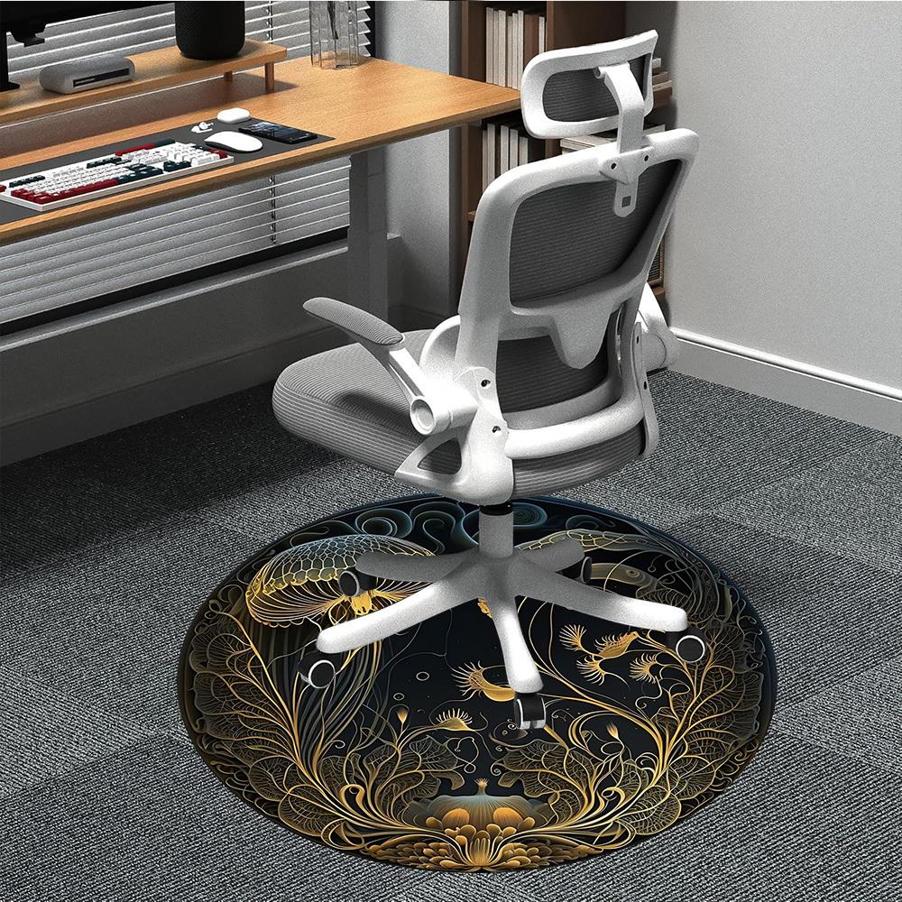 

1pc Jellyfish Decorative Pattern Chair Carpet for Office, Soft Flannel Throw Mat, Perfect for Office,Holiday Party Decoration Choice yy251113171 80cm by 80cm