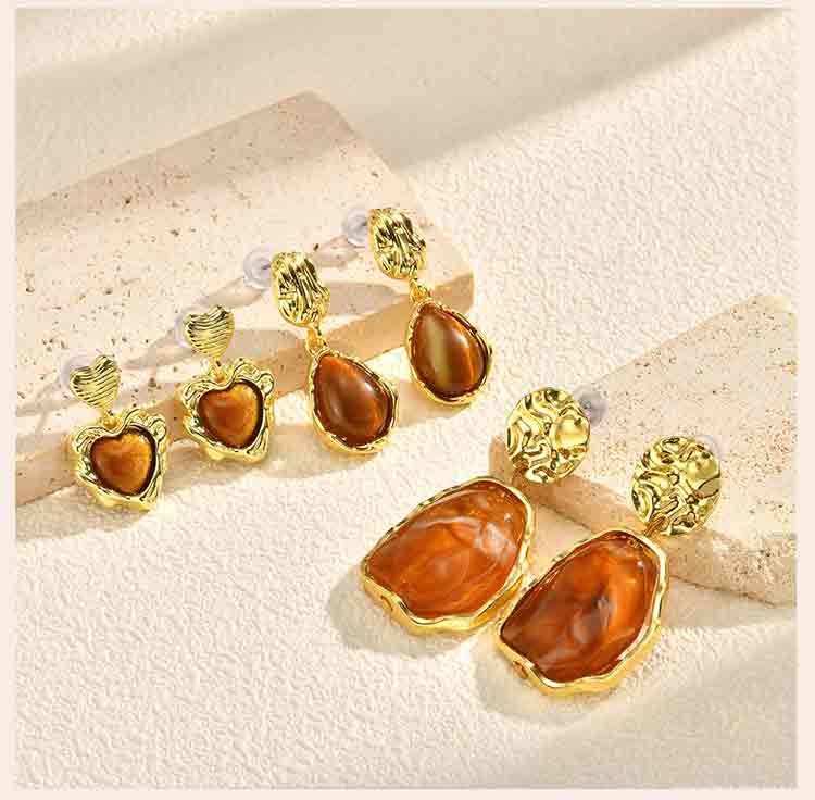 Geometry Irregularity Resin Dangle Earring, Mirad Color Bohemia Acrylic Accessories Party Jewely For Her