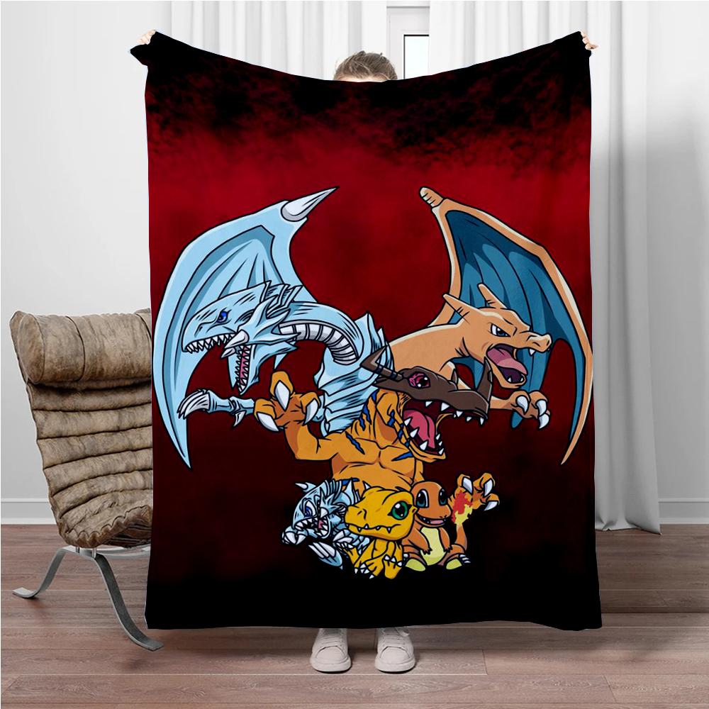 31 Style Pokemon Cartoon Cute Pikachu 3D Soft Flannel Blanket for Bed Bedroom Sofa Picnic,Throw Blankets for Kids Outdoors Gift