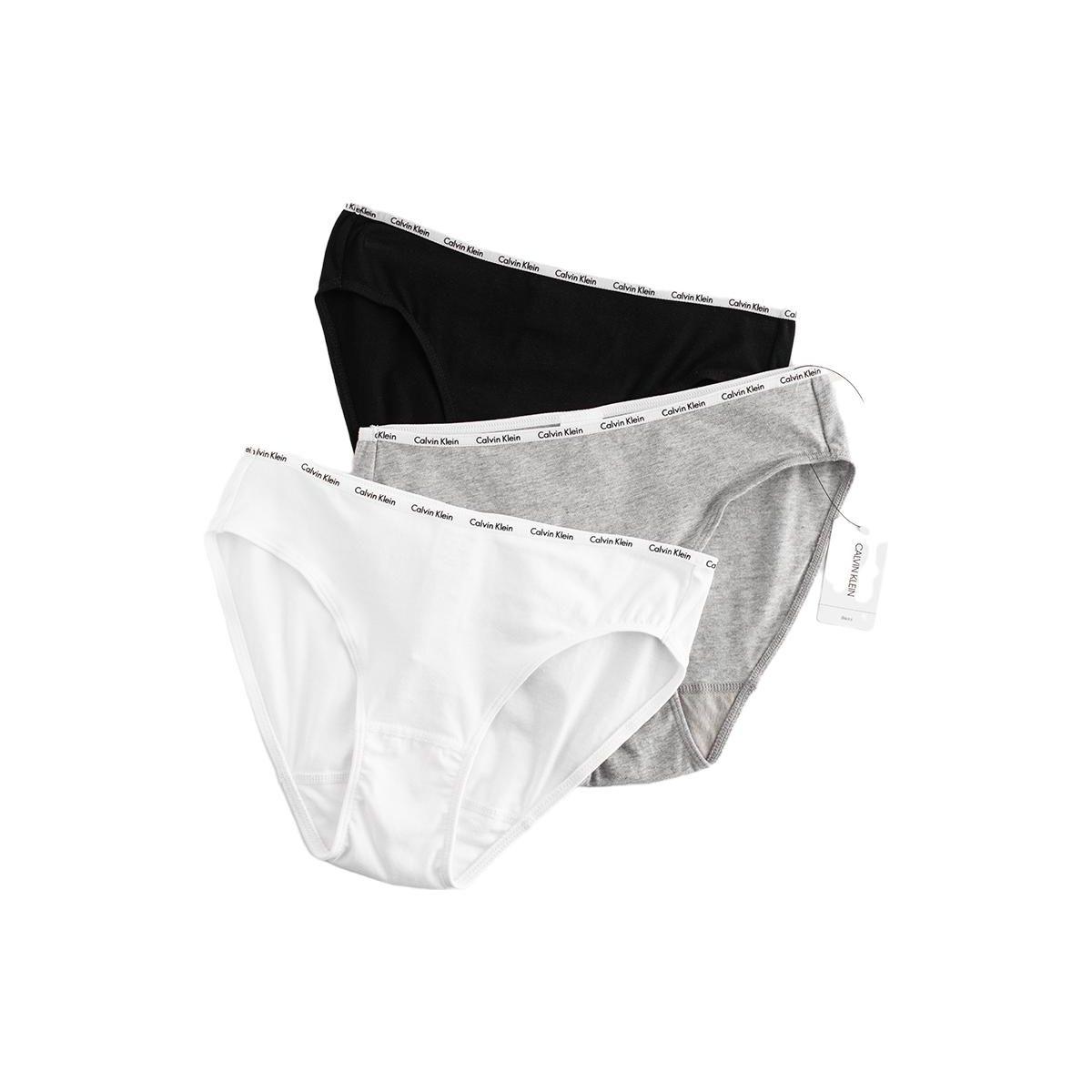 Calvin Klein Трусы-треугольники с принтом букв, набор из пяти штук, женское белье QP1094-900 S